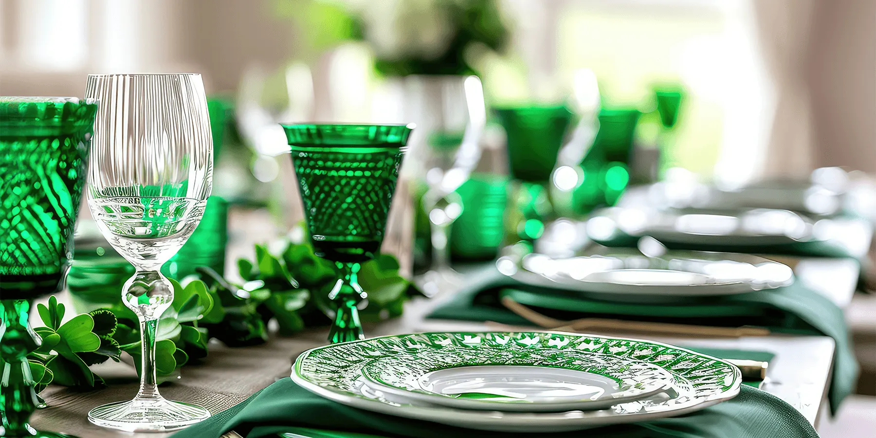 Table de Saint Patrick et vin