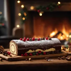 Bûche de Noël et vin U'wine, symboles festifs et gourmands. Découvrez les alliances parfaites pour clore en beauté vos réveillons familiaux !