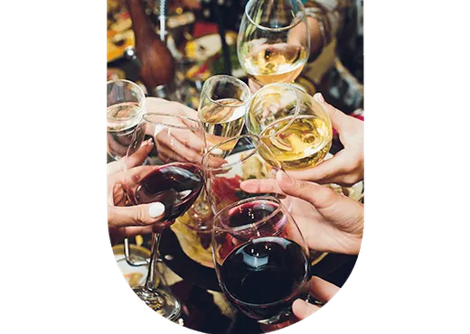 Trinquer verres de vin